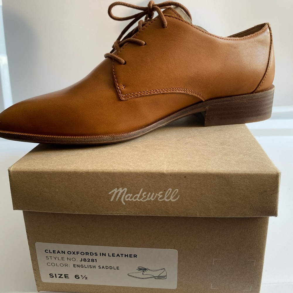 Madewell English Saddle Leather Oxfords